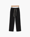 Roman Crest Trousers – Midnight Black